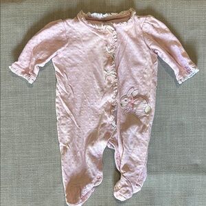 Little Me Pink Bunny Footie